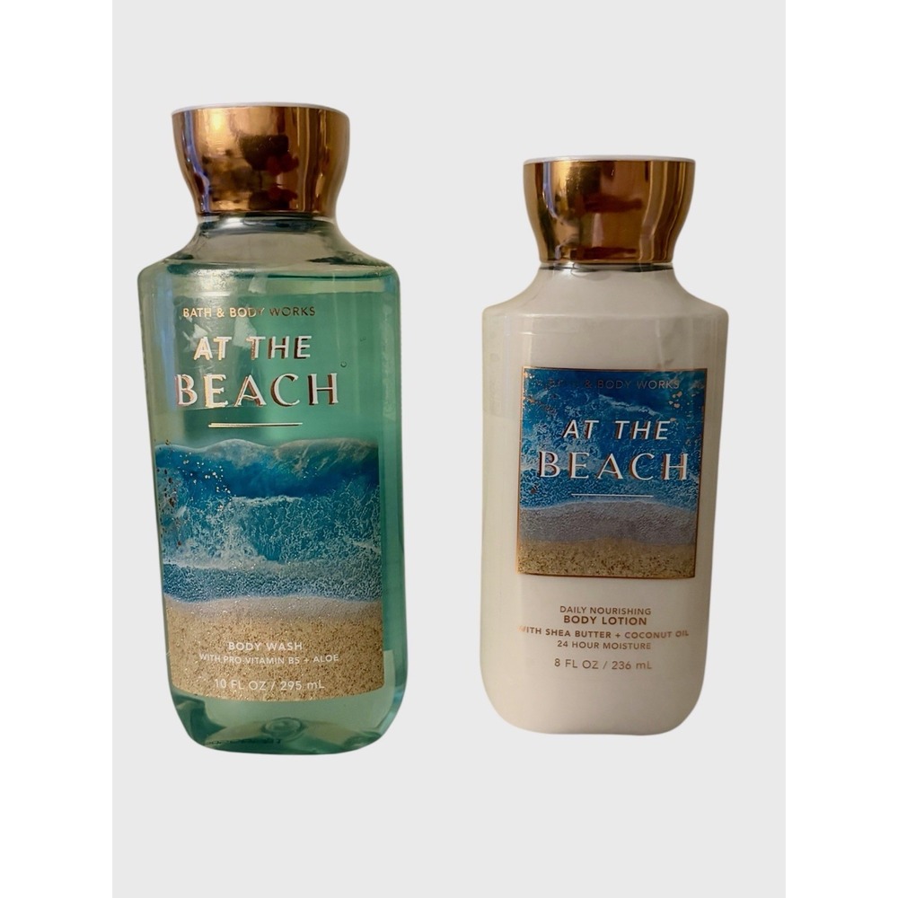 Bath & Body Works AT THE BEACH Body Wash 10oz & Body Lotion 8oz NEW - Picture 1 of 2